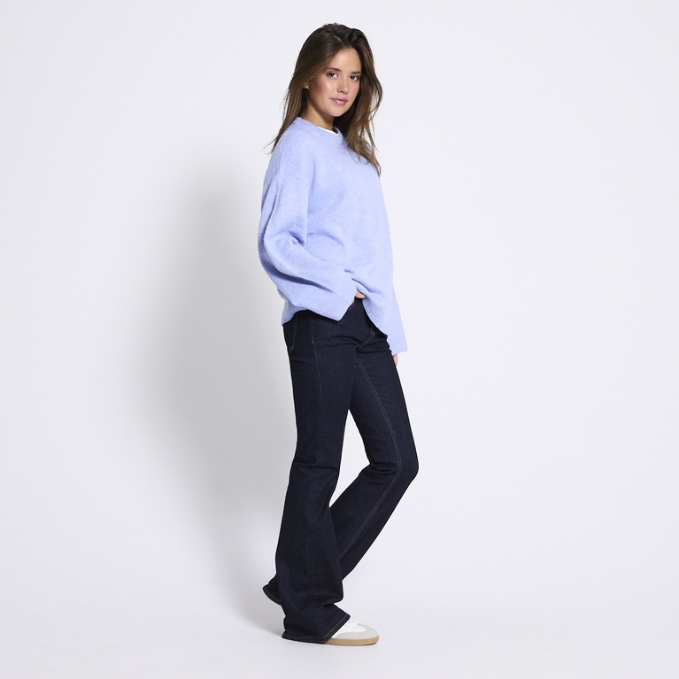 Basic knit sweater "Camilla" Light blue